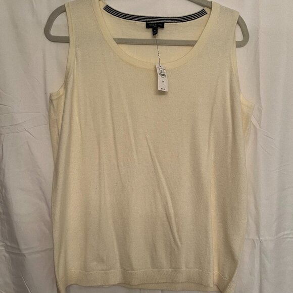 Talbots NWT Creme Cardigan Shell Cotton Blend (5% Cashmere) Size 1X - Picture 3 of 4